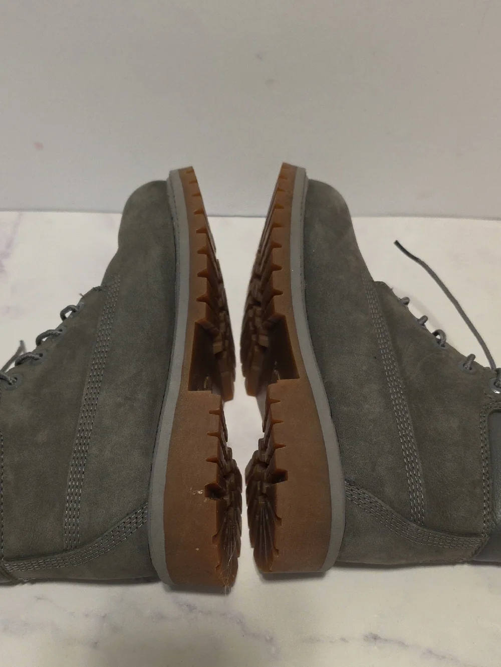 Timberland  Grey  Leather  Boots Waterproof Unisex